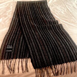 Jos A Bank 100% Cashmere Scarf With Fringe
